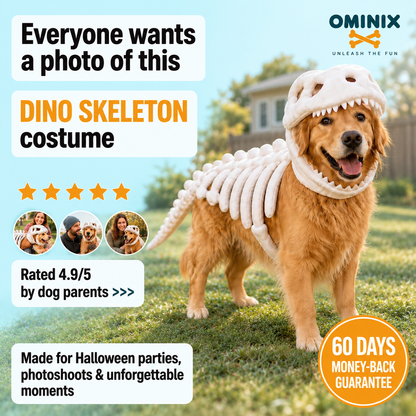 Apexmera™ Dinosaur Skeleton Dog Costume