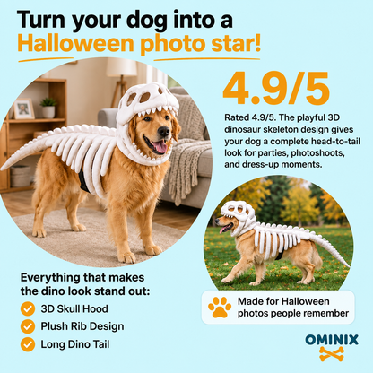 Apexmera™ Dinosaur Skeleton Dog Costume